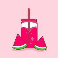 Watermelon juice vector. Watermelon is a fruit that is popular during the summer. vector