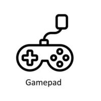 Gamepad  Vector  outline  Icons. Simple stock illustration stock