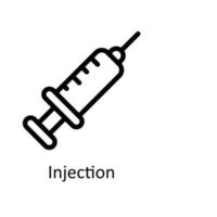 Injection Vector  outline  Icons. Simple stock illustration stock