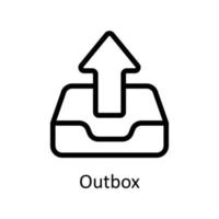 Outbox Vector  outline  Icons. Simple stock illustration stock