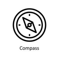 Compass Vector  outline  Icons. Simple stock illustration stock