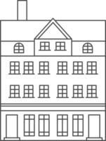 oud Europese huizen. architectuur van de nederland. schets illustratie png