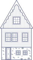 oud Europese huis. facade van Europese oud gebouw in Scandinavisch stijl. Holland huis. schets illustratie png