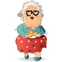 Grandma Cartoon Characters vector