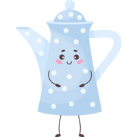 Cute character teapot png