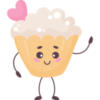 cute cartoon character  cupcake png