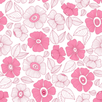 retro bloemen naadloos patroon png