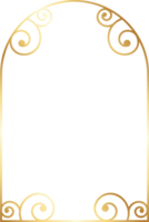 Aesthetic Gold Arch Border png