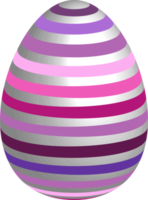 Color Easter egg with pattern. Realistic celebration symbol png