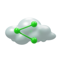 nuage Les données transfert icône 3d png