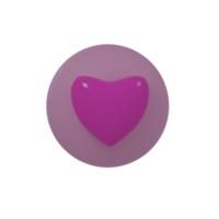 ícone de amor 3d png
