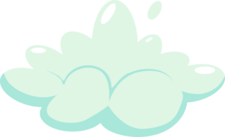 Soap foam with bubbles. Cartoon shampoo and soap foam suds png