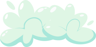 Soap foam with bubbles. Cartoon shampoo and soap foam suds png