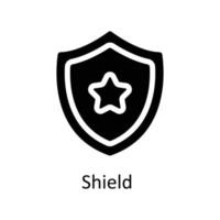 Shield  Vector  Solid  Icons. Simple stock illustration stock