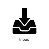 Inbox  Vector  Solid  Icons. Simple stock illustration stock