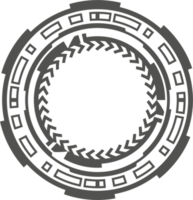 hud trogen element. abstrakt optisk syfte. cirkel geometrisk former för virtuell gränssnitt och spel. kamera sökare för prickskytt vapen png