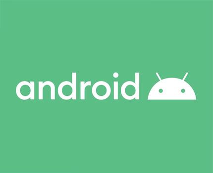 androide logo icono símbolo con nombre blanco diseño operando sistema software teléfono vector ilustración con verde antecedentes