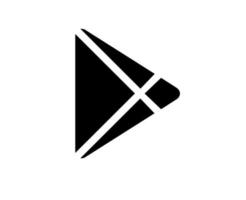 Google Play Brand Logo Symbol Black Design Software Phone Mobile Vector Illustration