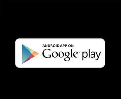 google jugar software teléfono móvil logo símbolo con nombre diseño software teléfono móvil vector ilustración con negro antecedentes