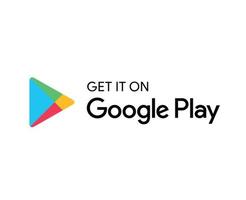 google jugar móvil símbolo logo con nombre diseño software teléfono vector ilustración