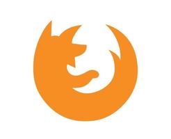 Mozilla Firefox Browser Brand Logo Symbol Orange Design Software Vector Illustration