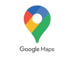 google mapa logo símbolo con nombre diseño vector ilustración