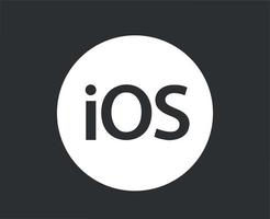 ios icono logo software manzana símbolo blanco diseño móvil vector ilustración con gris antecedentes