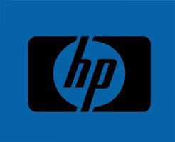 hp marca símbolo computadora logo negro diseño Estados Unidos ordenador portátil vector ilustración con azul antecedentes