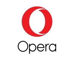 Opera Browser Brand Logo Symbol With Name Design Software Vector Illustration