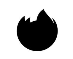 Mozilla Firefox Browser Logo Brand Symbol Black Design Software Vector Illustration