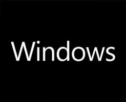 ventanas símbolo marca logo nombre blanco diseño microsoft software vector ilustración con negro antecedentes