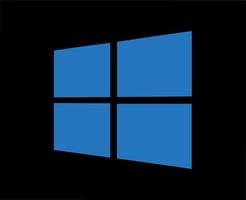 Windows Symbol Brand Logo Blue Design Microsoft Software Vector Illustration With Black Background