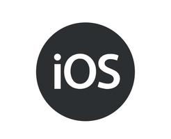 ios icono logo software manzana símbolo gris diseño móvil vector ilustración