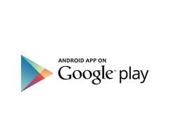 google jugar logo símbolo con nombre diseño software teléfono móvil vector ilustración