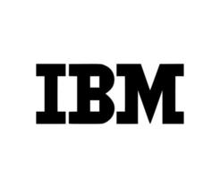 IBM Logo Brand Software Computer Symbol Black Design Vector Illustration