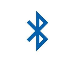 Bluetooth icono logo software teléfono símbolo azul diseño móvil vector ilustración