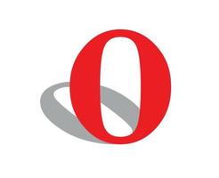 ópera navegador marca logo símbolo rojo diseño software ilustración vector