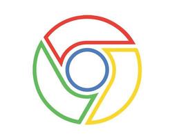 Google Chrome Logo Symbol Design Vector Illustration