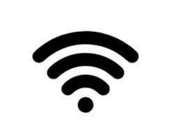 WiFi Logo Icon Symbol Black Design Vector Illustration
