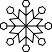 copo de nieve icono. Navidad y invierno tema. sencillo plano negro ilustración en blanco antecedentes. icono vector