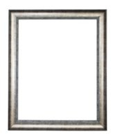 Silver frame isolated on transparent background - PNG File.