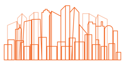 Cityscape line illustration. png