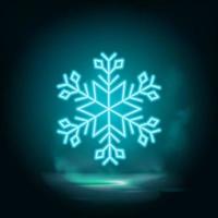 Snowflake neon vector icon Vector. Illustration of Snowflake on white background