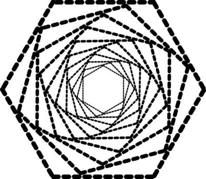 Dynamic Vector Hexagon shape that you can use as logo, symbol, background, icon, etc.