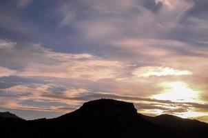 Colourful sunset sky photo