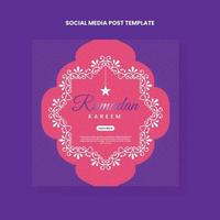 Ramadan Social Media Post design. A good template for advertising on social media.background, and web banner free vector