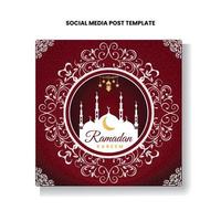 Ramadan Social Media Post design. A good template for advertising on social media.background, and web banner free vector
