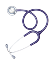 lila stetoskop på transparent bakgrund - png fil.