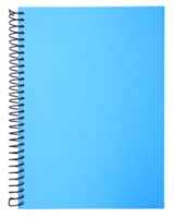 Blue spiral notebook on transparent background - PNG File