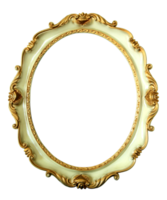 guld färgad ellips ram på transparent bakgrund - png fil.